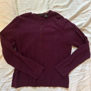 Jeanne Pierre Deep Purple Cardigan
